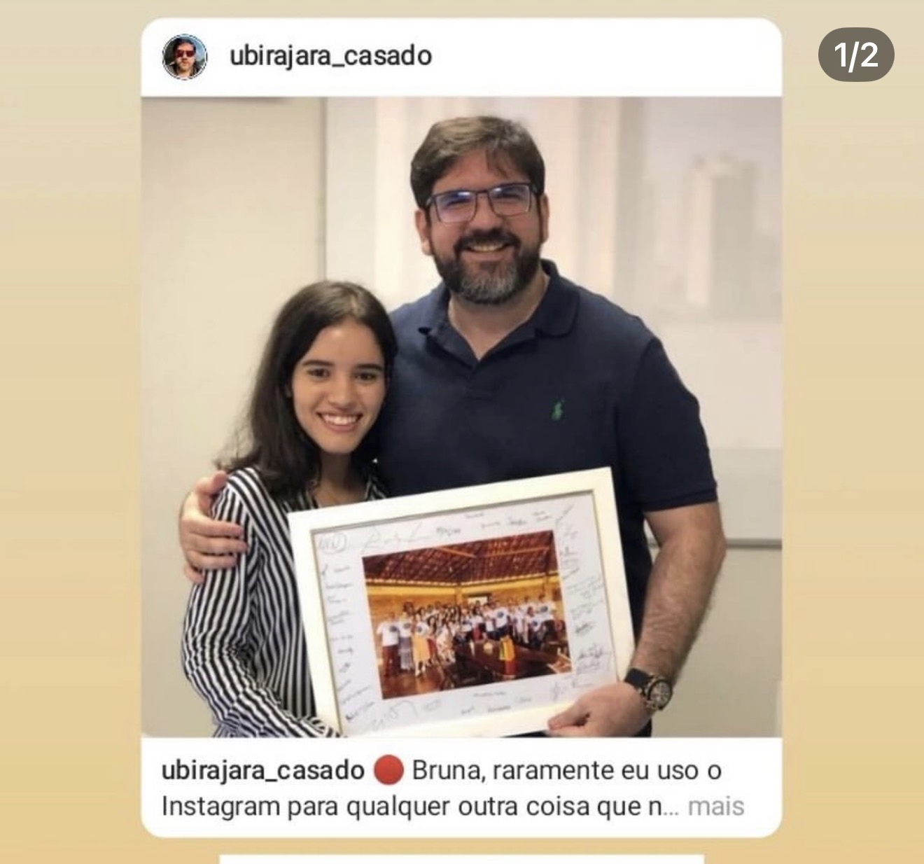 Bruna no dia em que deixou o estágio na procuradoria de Campina Grande